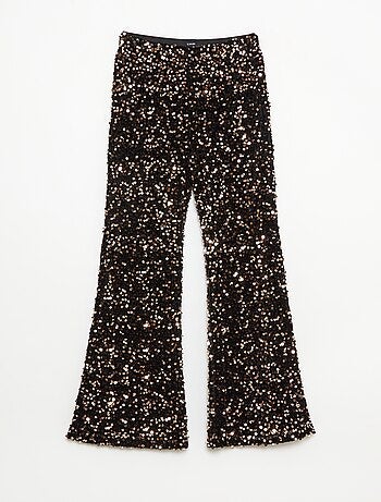 Pantalon brillant flare fit
