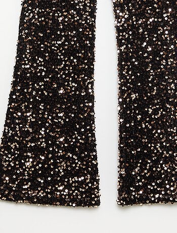 Pantalon brillant flare fit