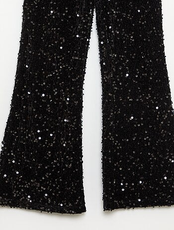 Pantalon brillant flare fit