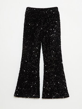 Pantalon brillant flare fit
