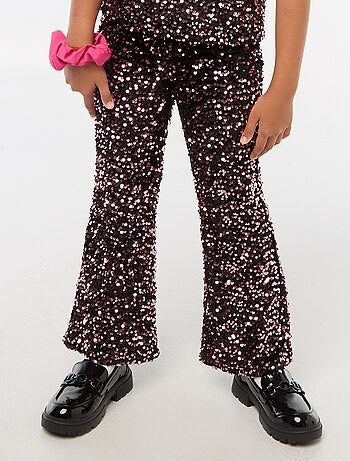 Pantalon brillant flare fit