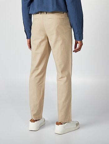 Pantalon chino en lin mélangé