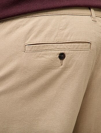 Pantalon chino uni en coton stretch