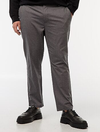 Pantalon chino uni en coton stretch