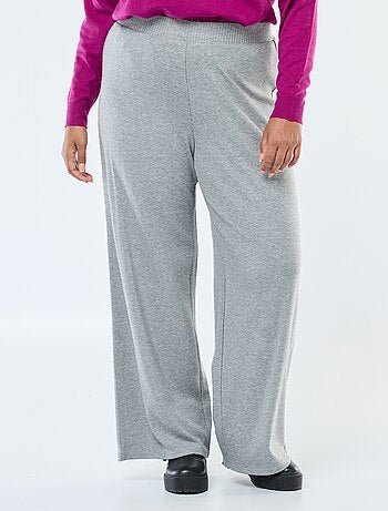 Pantalon côtelé large uni