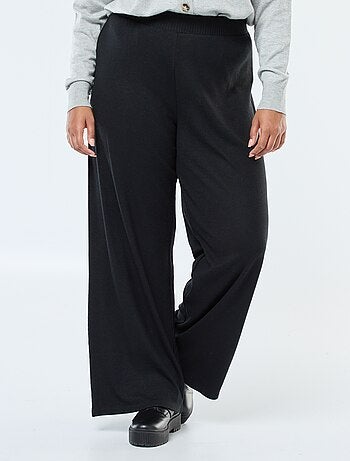 Pantalon côtelé large uni