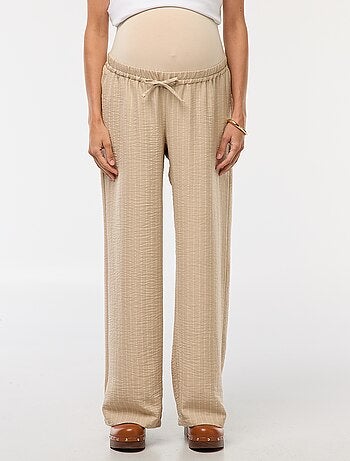 Pantalon de maternité large rayé