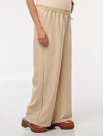 Pantalon de maternité large rayé