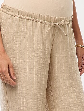 Pantalon de maternité large rayé