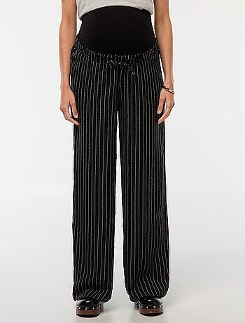 Pantalon de maternité large rayé