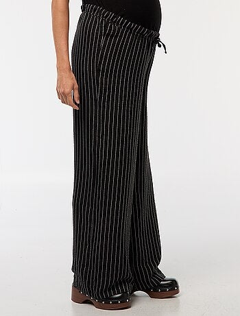 Pantalon de maternité large rayé
