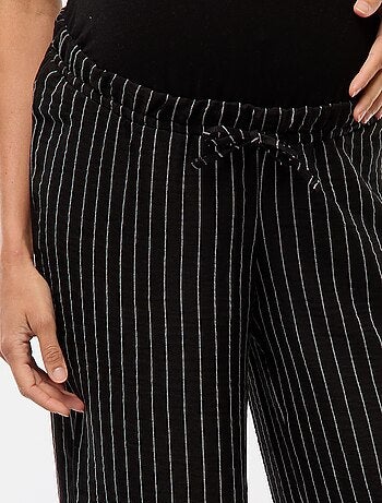 Pantalon de maternité large rayé