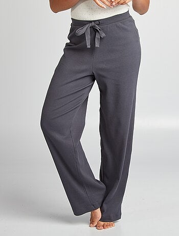 Pantalon de pyjama large rib