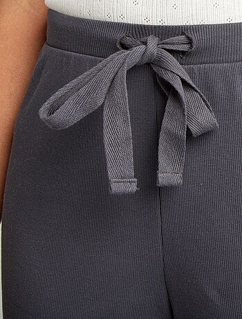 Pantalon de pyjama large rib
