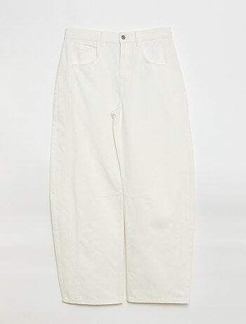 Pantalon denim coupe ballon