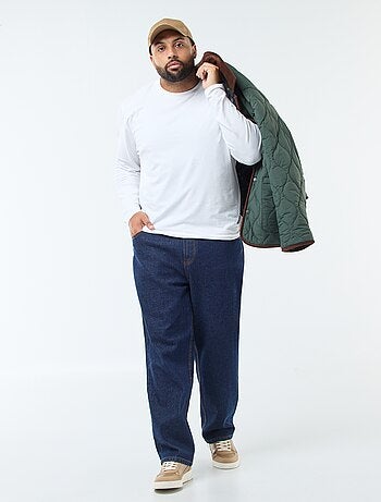 Pantalon denim fit relaxed 5 poches
