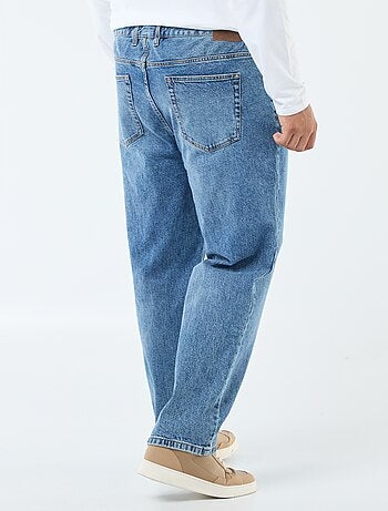 Pantalon denim fit relaxed 5 poches