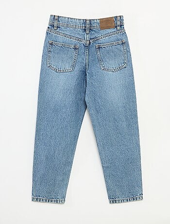 Pantalon denim mom fit avec strass