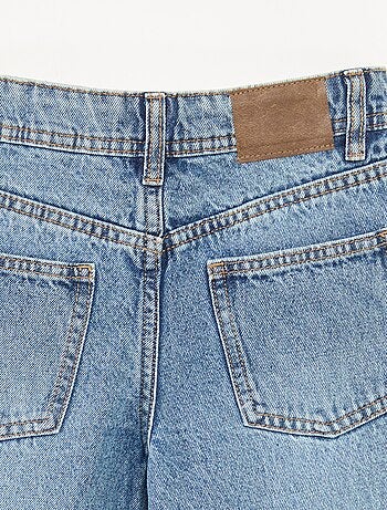 Pantalon denim mom fit avec strass