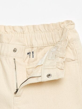 Pantalon denim mom taille haute