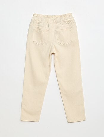 Pantalon denim mom taille haute