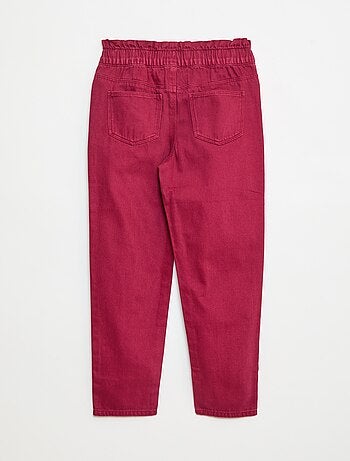 Pantalon denim mom taille haute