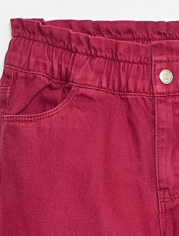 Pantalon denim mom taille haute