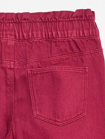 Pantalon denim mom taille haute