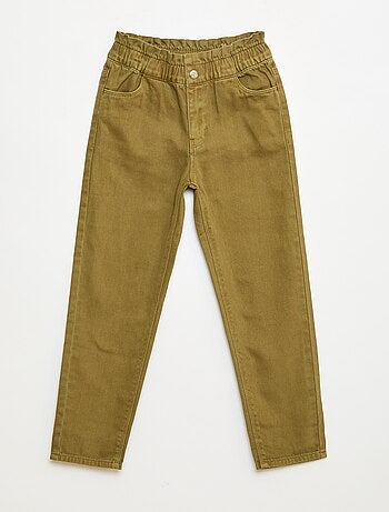 Pantalon denim mom taille haute