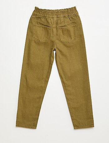 Pantalon denim mom taille haute