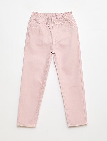 Pantalon denim mom taille haute