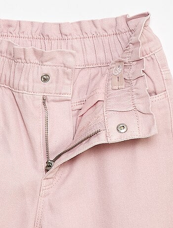 Pantalon denim mom taille haute