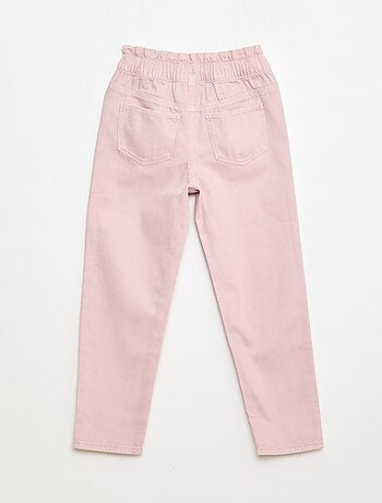 Pantalon denim mom taille haute