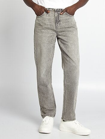 Pantalon denim straight 5 poches