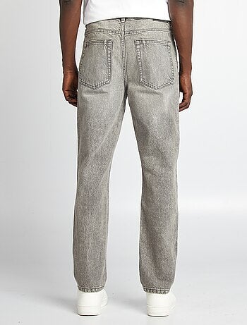 Pantalon denim straight 5 poches