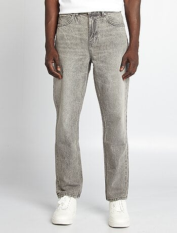 Pantalon denim straight 5 poches