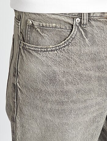 Pantalon denim straight 5 poches