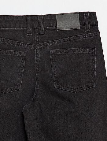 Pantalon denim wide effet plissé