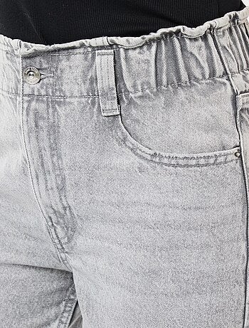 Pantalon denim wide leg en coton