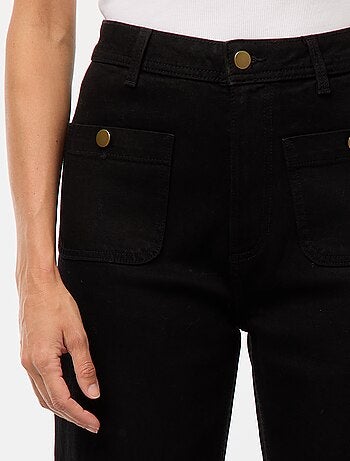 Pantalon denim wide leg