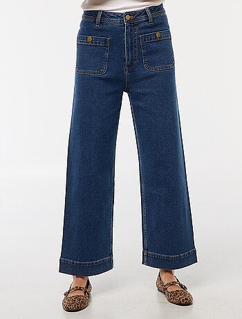 Pantalon denim wide leg