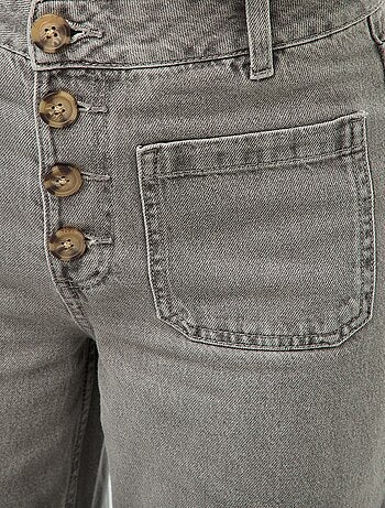 Pantalon denim wide uni