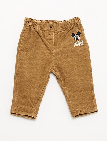 Pantalon 'Disney' 'Mickey' en velours côtelé