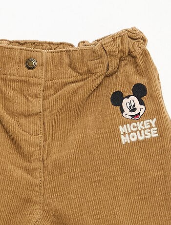 Pantalon 'Disney' 'Mickey' en velours côtelé