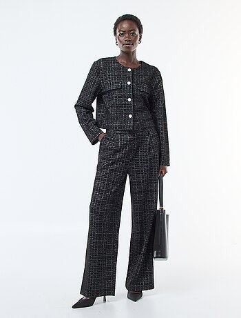 Pantalon droit à carreaux 'JDY'