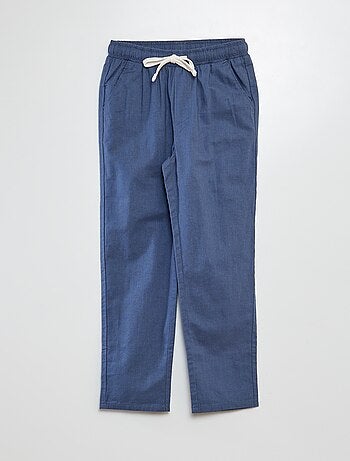 Pantalon droit chino avec cordon