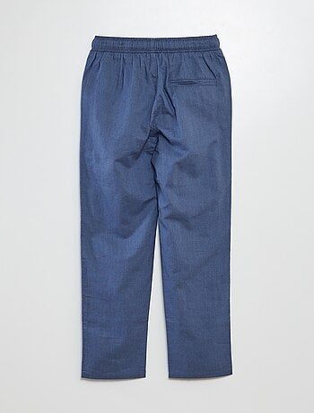 Pantalon droit chino avec cordon
