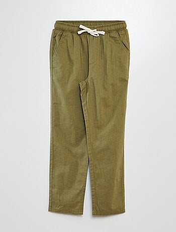 Pantalon droit chino avec cordon