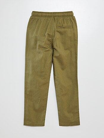 Pantalon droit chino avec cordon