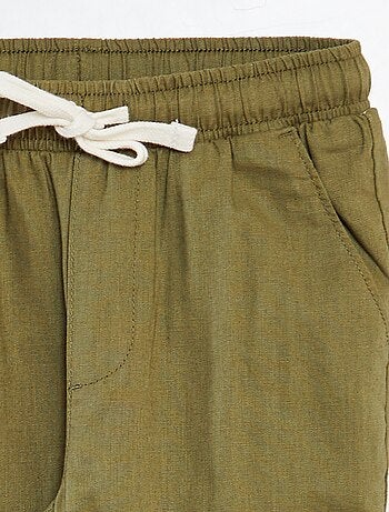 Pantalon droit chino avec cordon